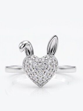 Heart Bunny Ring, Bunny Ring Easter Collection